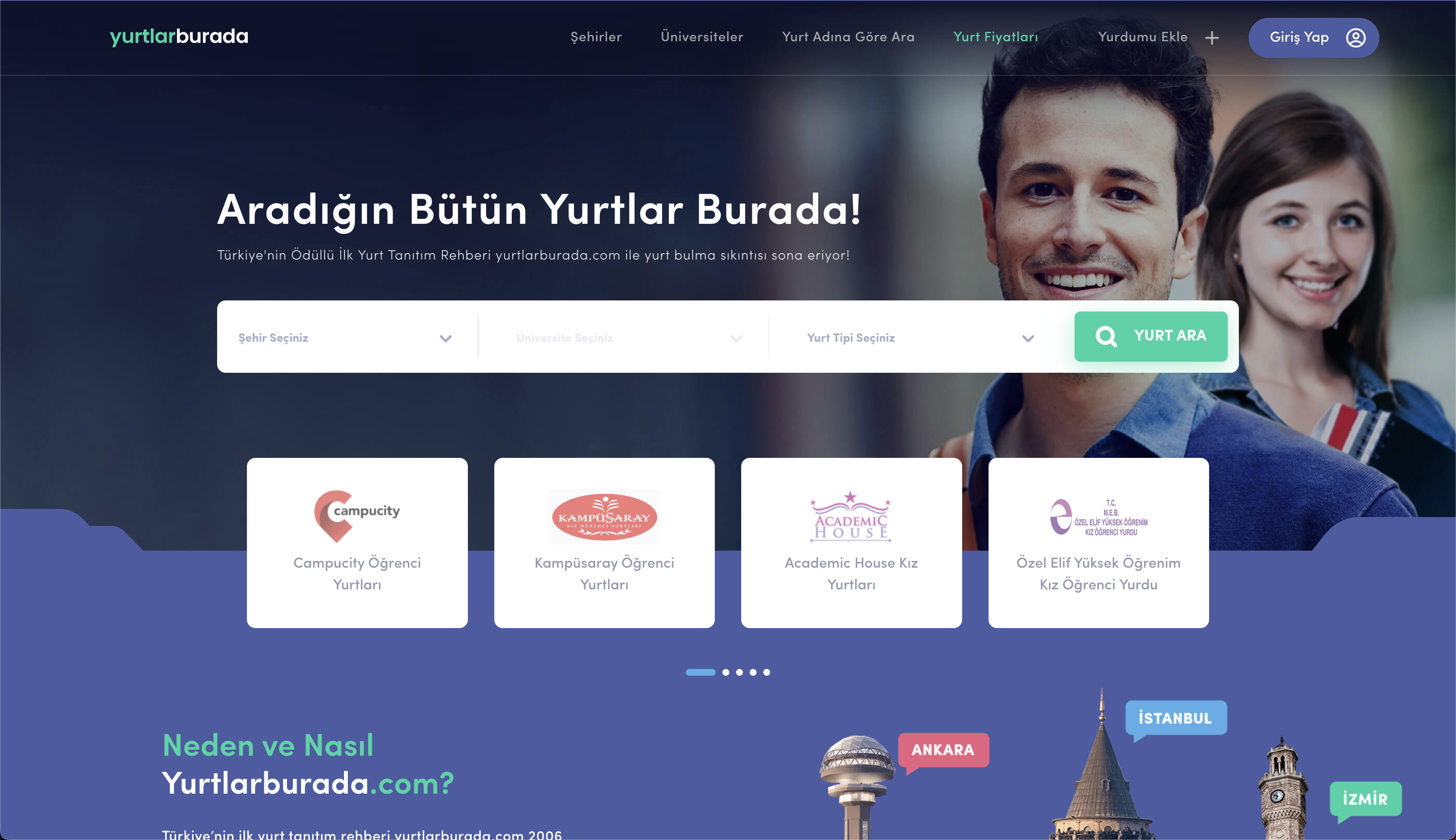 yurtlar burada